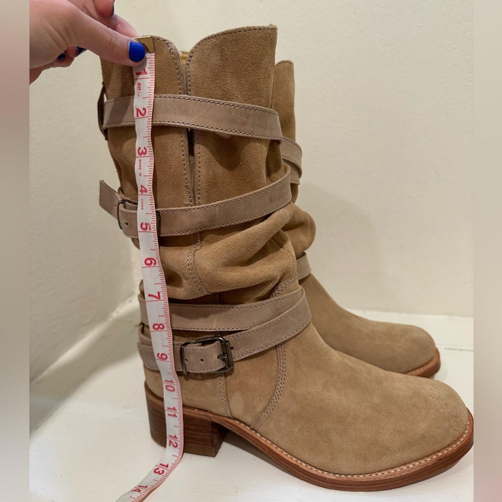 NWOT Juicy Couture suede leather boots tan 8 - Picture 4 of 8